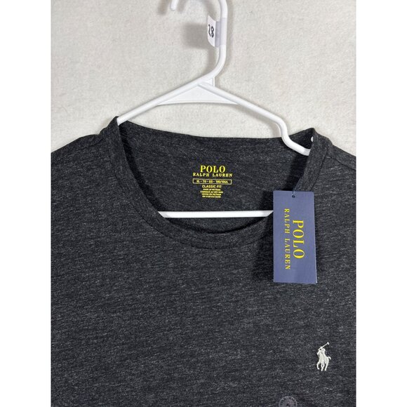 Polo Ralph Lauren Mens Classic Fit T-Shirt Charcoal Heather XL Cotton Crew Neck - Picture 3 of 11